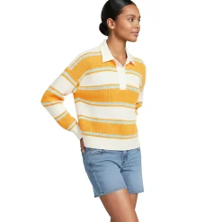 Women's Drifter Rugby with Woven Collar Sweater