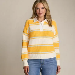 Women's Drifter Rugby with Woven Collar Sweater