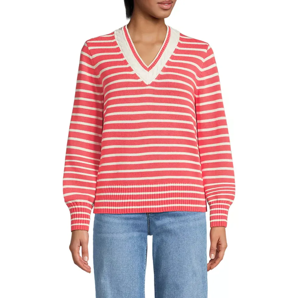 Women's Drifter Set in Sleeve Vneck Sweater