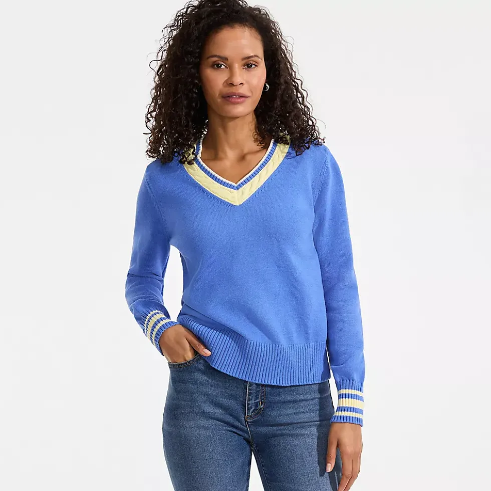 Women's Drifter Set in Sleeve Vneck Sweater