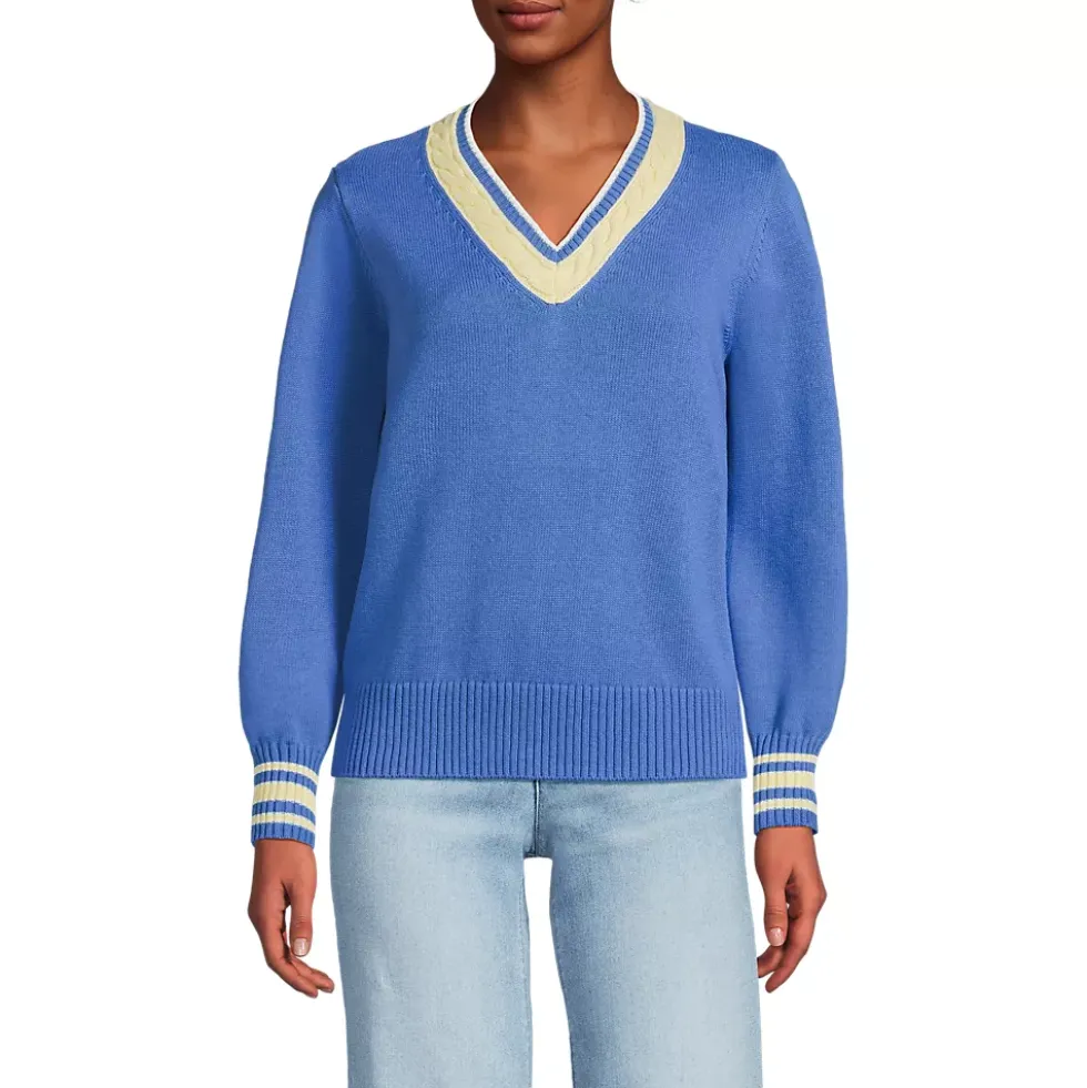 Women's Drifter Set in Sleeve Vneck Sweater