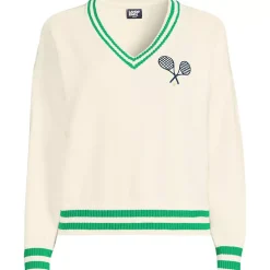 Women's Drifter Varsity Vneck Sweater with Crest