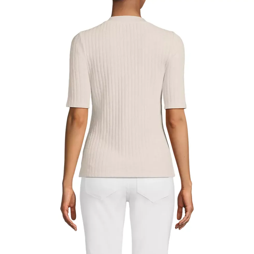 Women's Elbow Sleeve Coastal Rib Henley