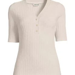 Women's Elbow Sleeve Coastal Rib Henley