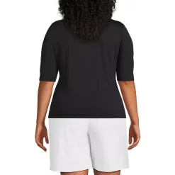 Women's Elbow Sleeve Crewneck Garden Tee- Sunshade UPF 50 Quick Dry