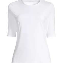 Women's Elbow Sleeve Crewneck Garden Tee- Sunshade UPF 50 Quick Dry