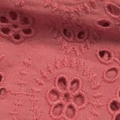 Women's Elbow Sleeve Slub Lace Trim Adjustable Hem Top