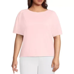 Women's Elbow Sleeve Supima Cotton Boatneck T-Shirt
