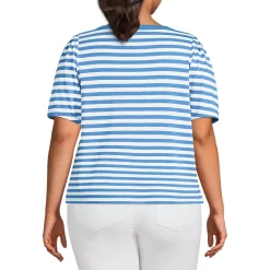 Women's Elbow Sleeve Supima Cotton Boatneck T-Shirt