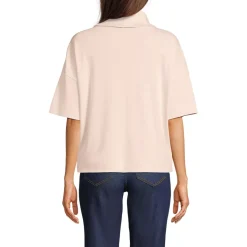 Women's Elbow Sleeve Supima Cotton Relaxed Turtleneck