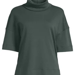 Women's Elbow Sleeve Supima Cotton Relaxed Turtleneck
