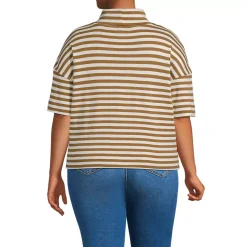 Women's Elbow Sleeve Supima Cotton Relaxed Turtleneck