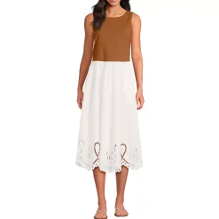 Women's Embroidered Duet Midi Dress