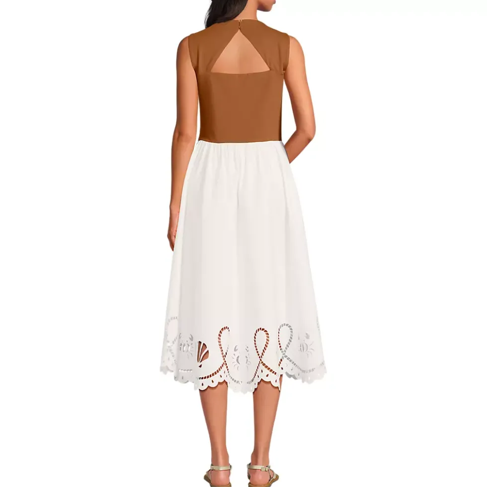 Women's Embroidered Duet Midi Dress