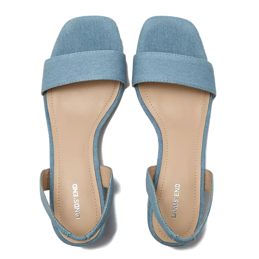 Women's Essential Denim Block Heel Sandals