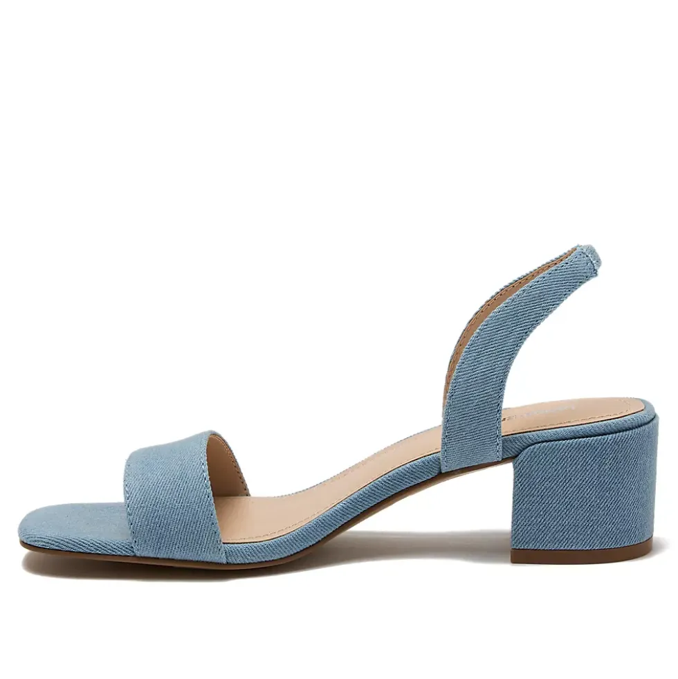 Women's Essential Denim Block Heel Sandals