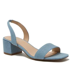 Women's Essential Denim Block Heel Sandals