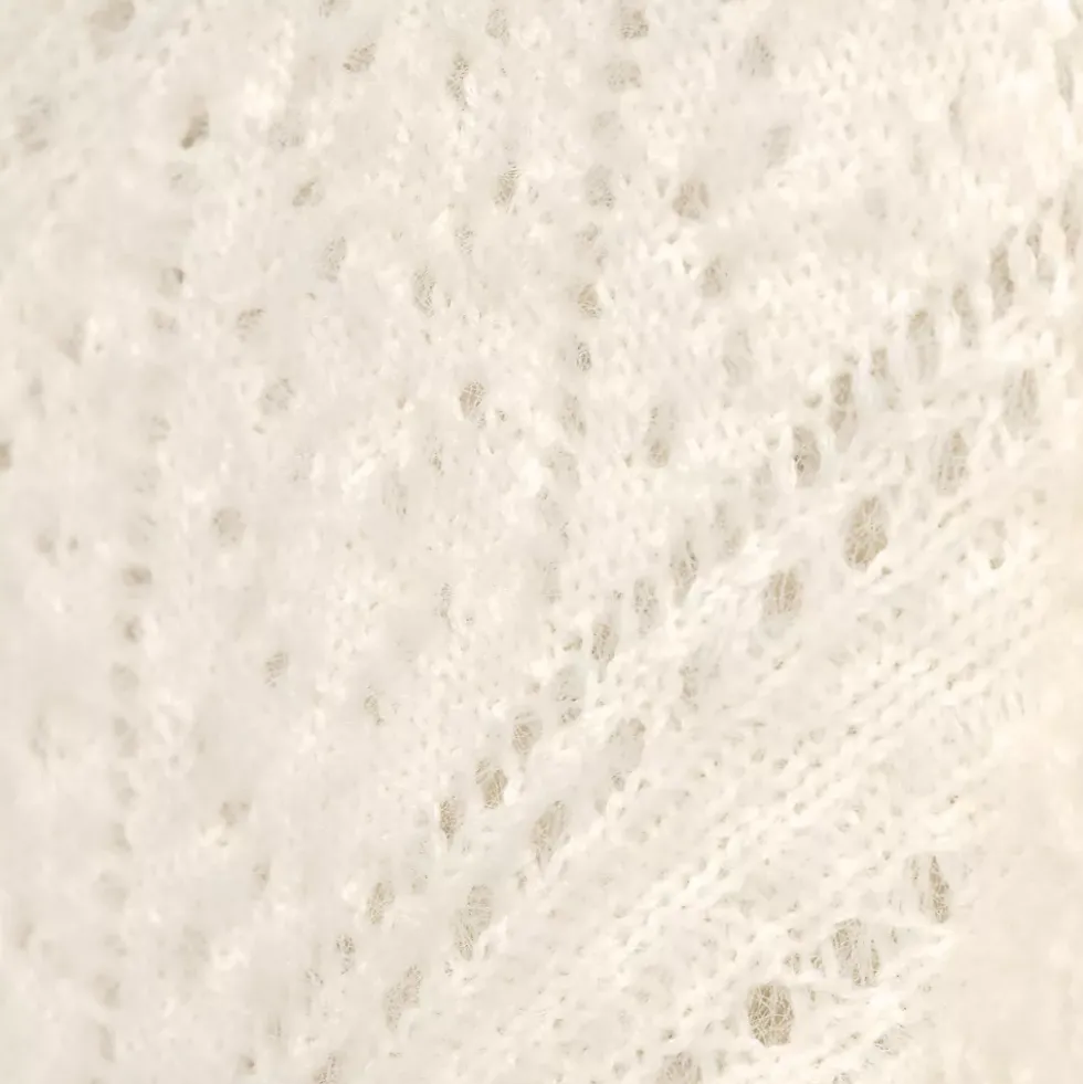 Women's Eyelash Fuzzy Pointelle Puff Sleeve Sweater