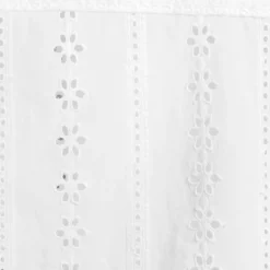 Women's Eyelet Cropped Button Front Shirt