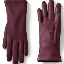 Women's EZ Touch Screen Cashmere Lined Leather Gloves
