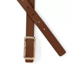 Women's Faux Leather Classic Skinny Belt Set