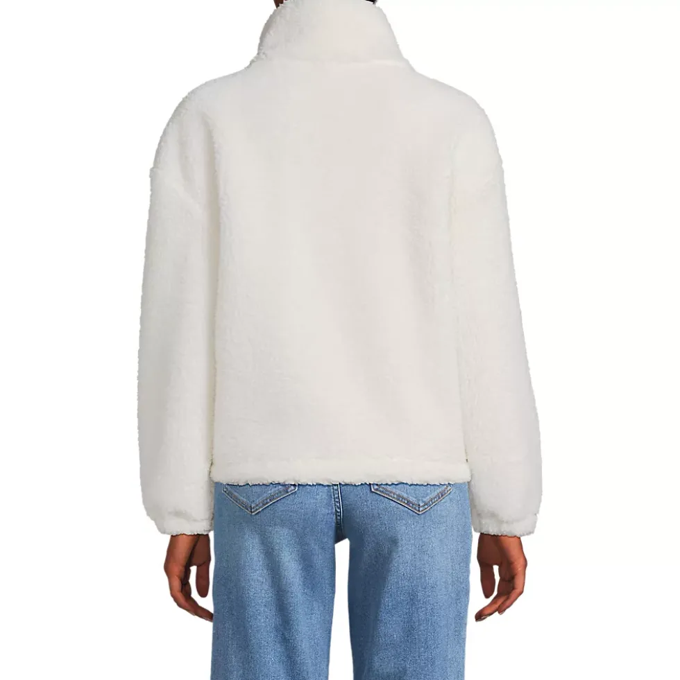 Women's Faux Shearling Zip Front Fleece Jacket