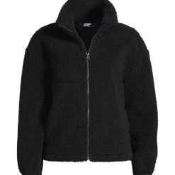Women's Faux Shearling Zip Front Fleece Jacket