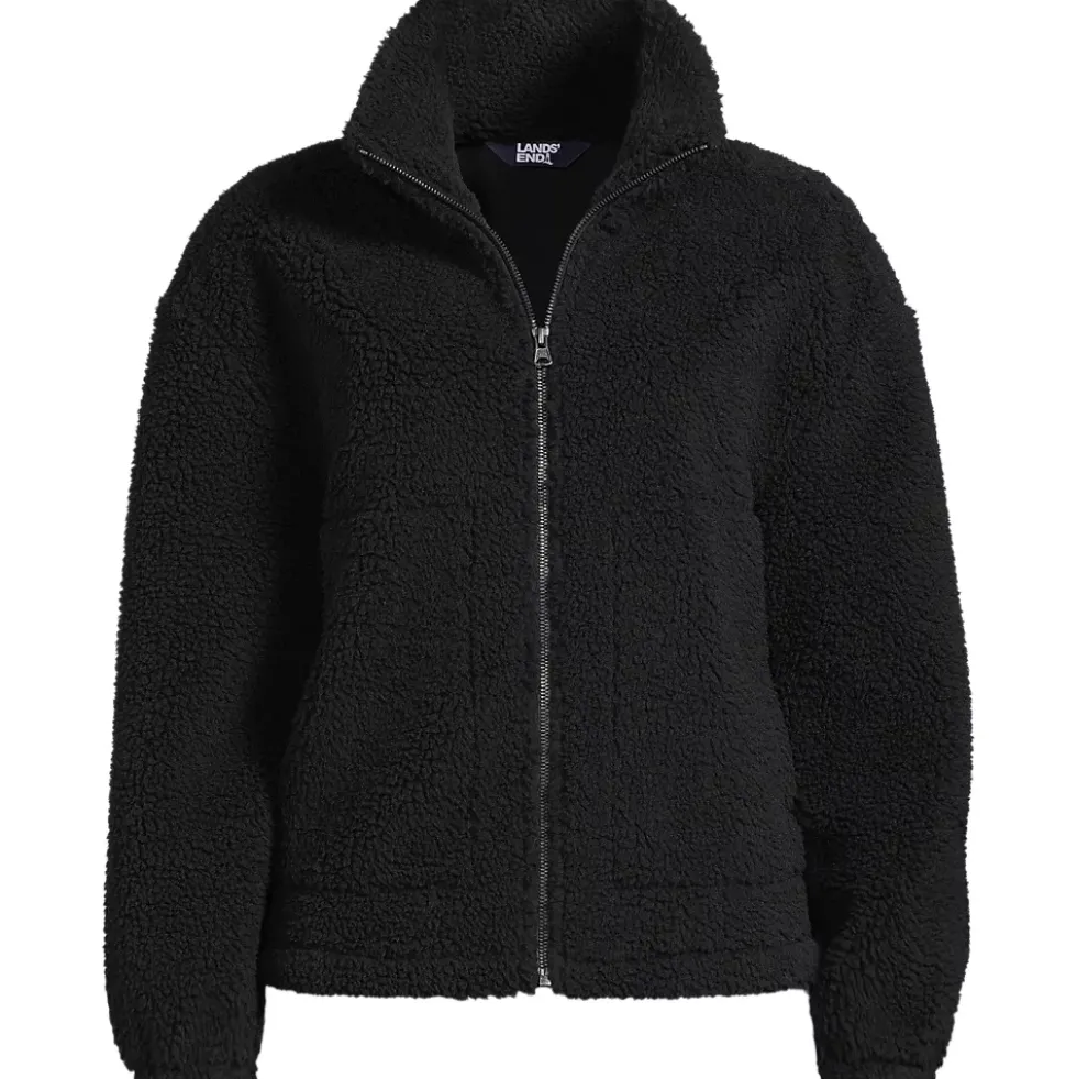 Women's Faux Shearling Zip Front Fleece Jacket