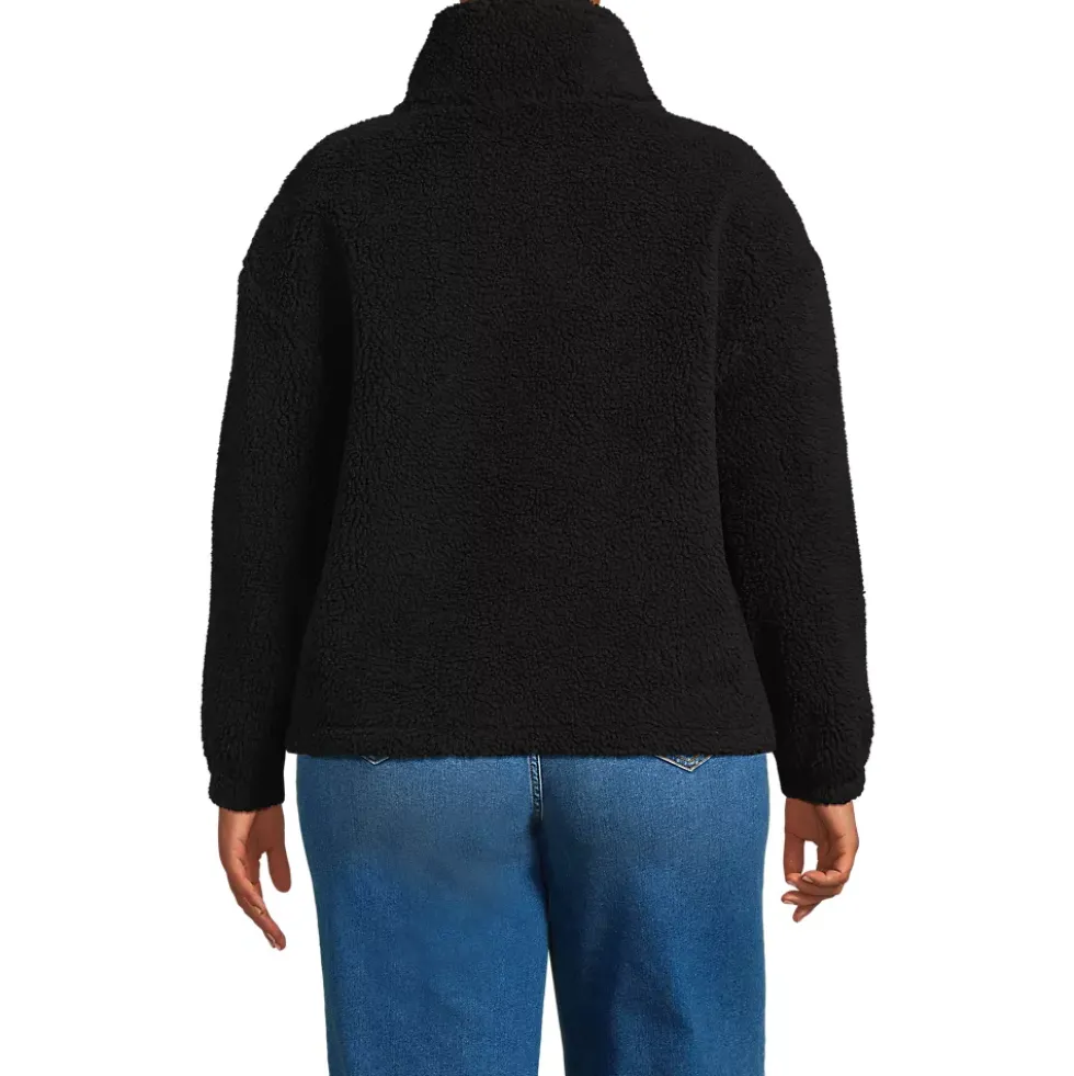 Women's Faux Shearling Zip Front Fleece Jacket
