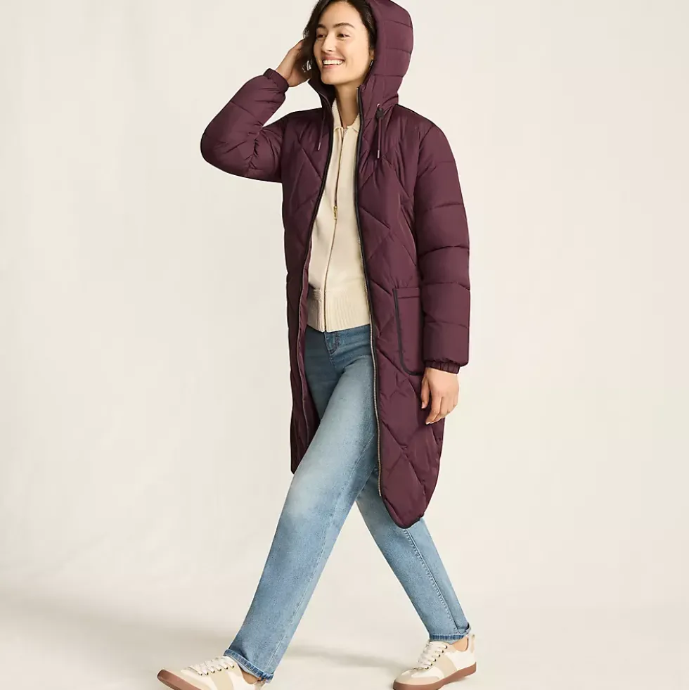 Women's FeatherFree Insulated Diamond Quilted Maxi Coat