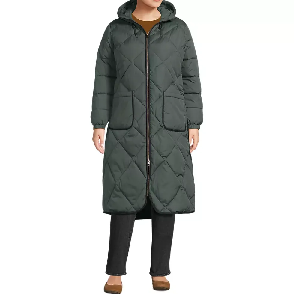 Women's FeatherFree Insulated Diamond Quilted Maxi Coat