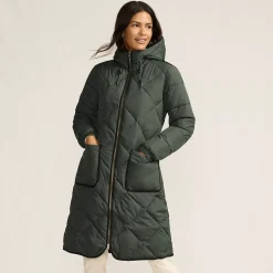 Women's FeatherFree Insulated Diamond Quilted Maxi Coat