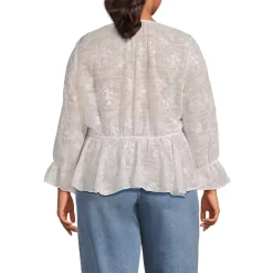 Women's Feminine Ruffle Chiffon V Neck Blouse
