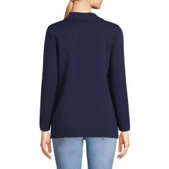 Women's Fine Gauge Cotton Button Front Blazer Sweater