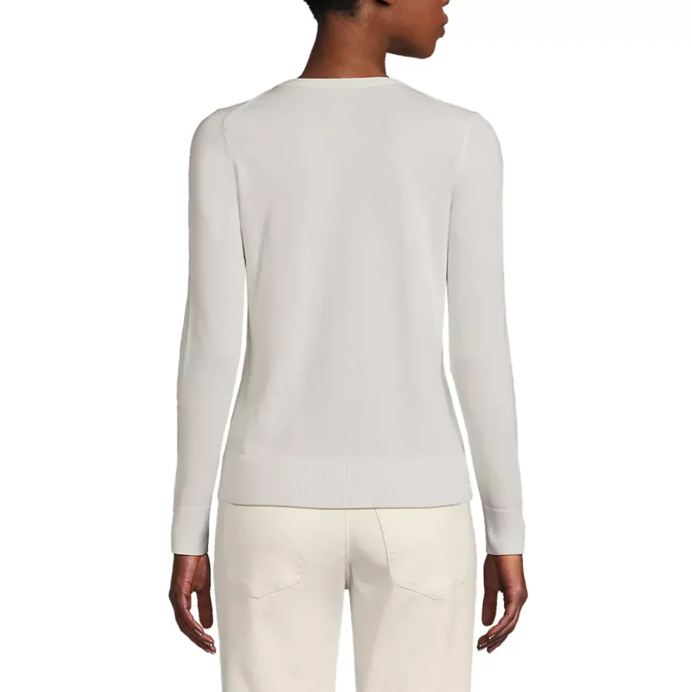 Women's Fine Gauge Cotton Cardigan Sweater