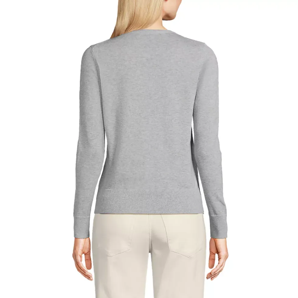 Women's Fine Gauge Cotton Cardigan Sweater