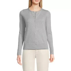 Women's Fine Gauge Cotton Cardigan Sweater