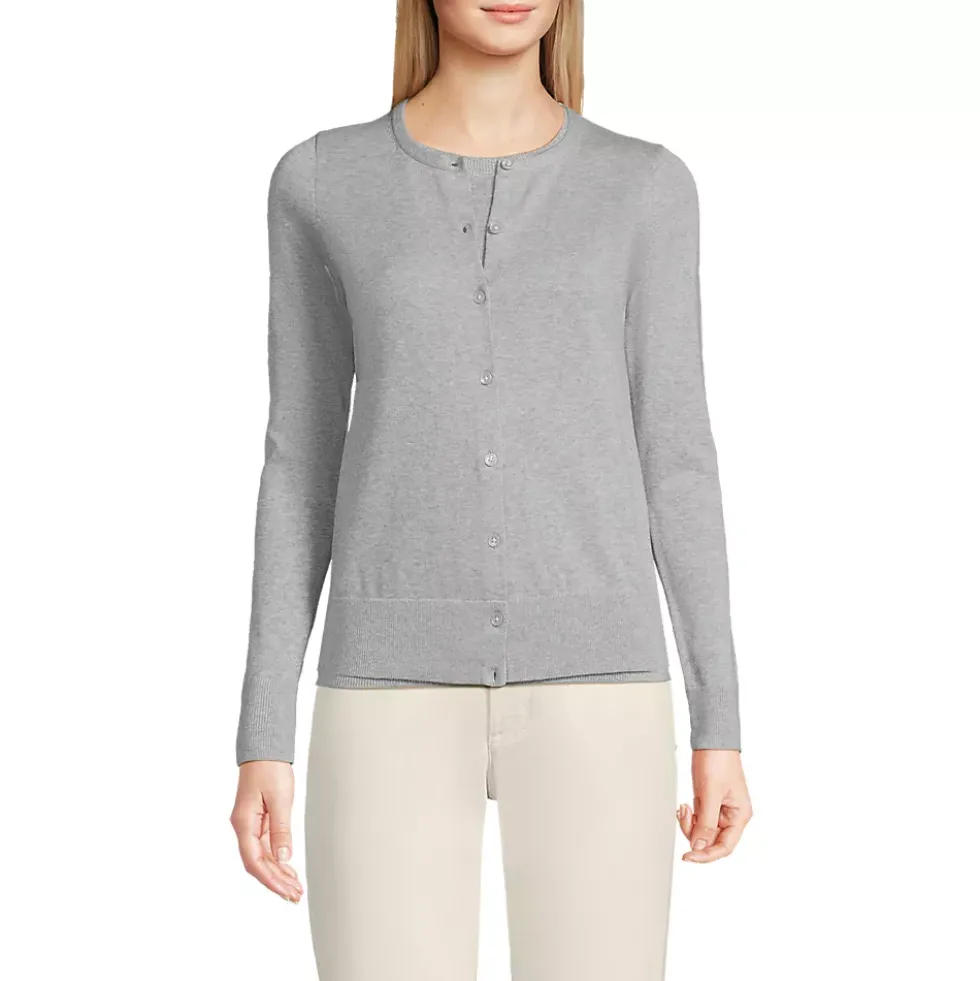 Women's Fine Gauge Cotton Cardigan Sweater