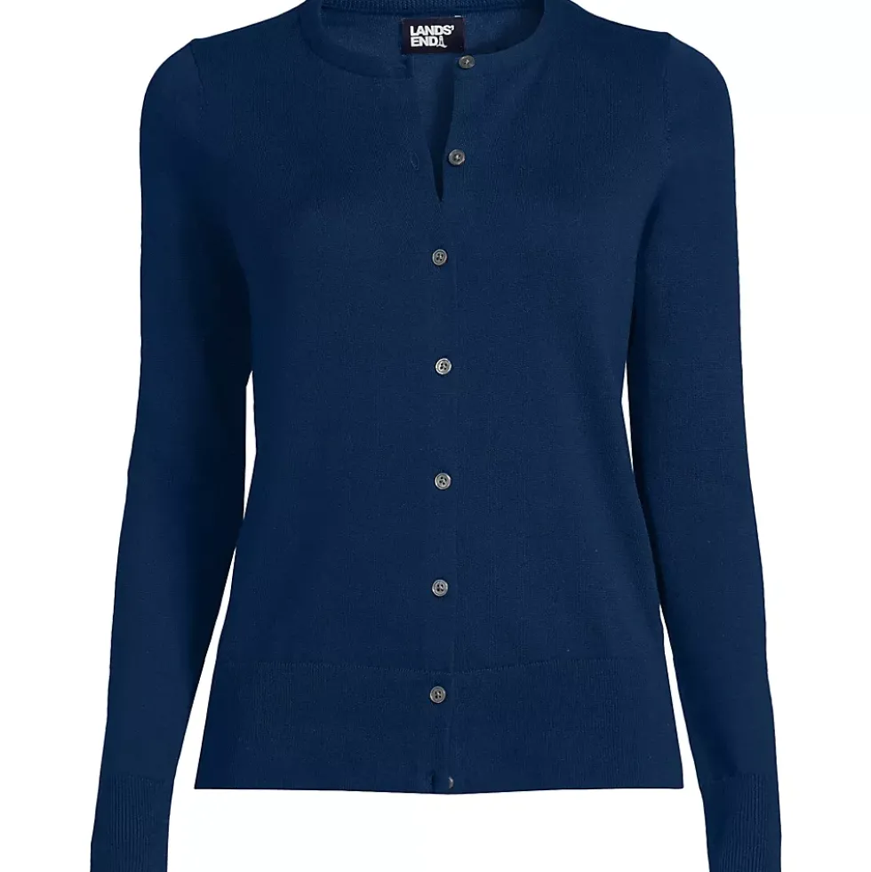 Women's Fine Gauge Cotton Cardigan Sweater