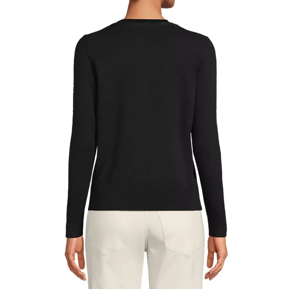 Women's Fine Gauge Cotton Cardigan Sweater