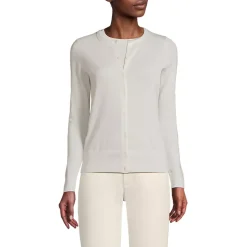 Women's Fine Gauge Cotton Cardigan Sweater