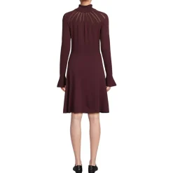 Women's Fine Gauge Cotton Fit and Flare Sweater Dress