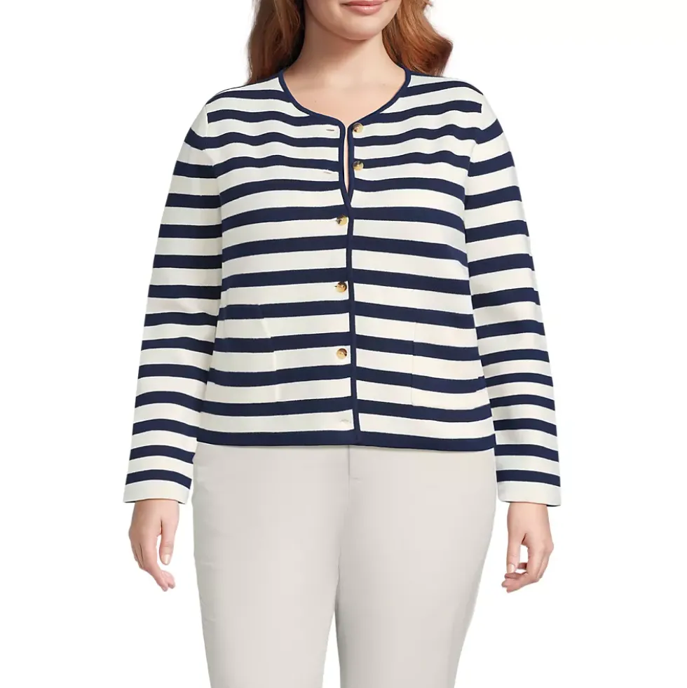 Women's Fine Gauge Cotton Milano Blazer Sweater