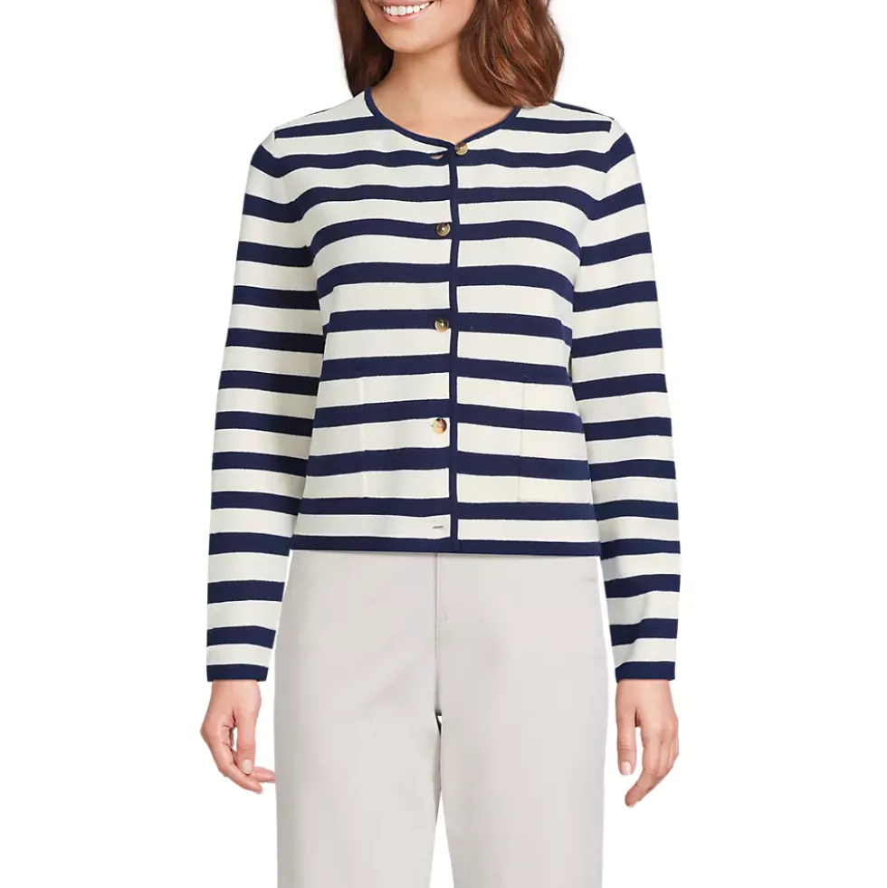 Women's Fine Gauge Cotton Milano Blazer Sweater