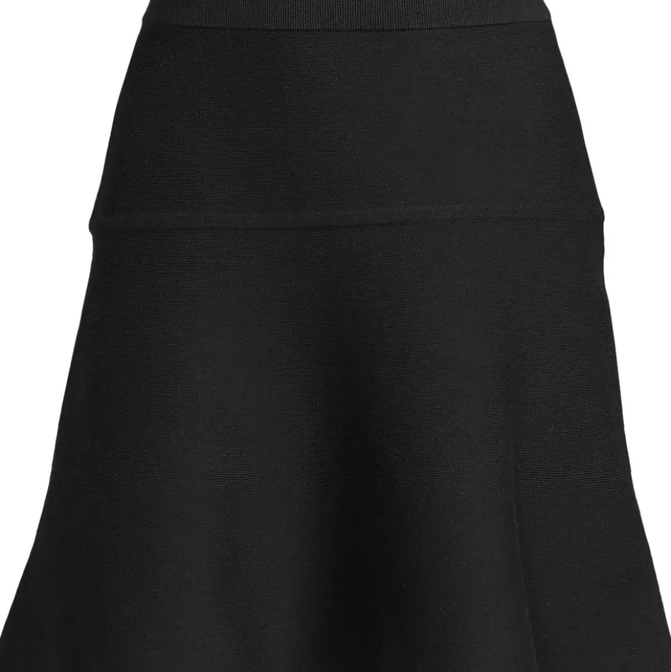 Women's Fine Gauge Cotton Sweater Above the Knee Circle Skirt