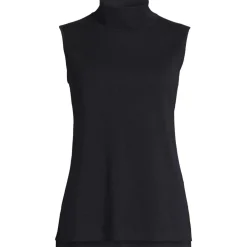 Women's Fine Gauge Sleeveless Mock Sweater