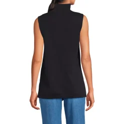 Women's Fine Gauge Sleeveless Mock Sweater