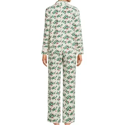 Women's Flannel 2 Piece Pajama Set - Long Sleeve Shirt and Pants