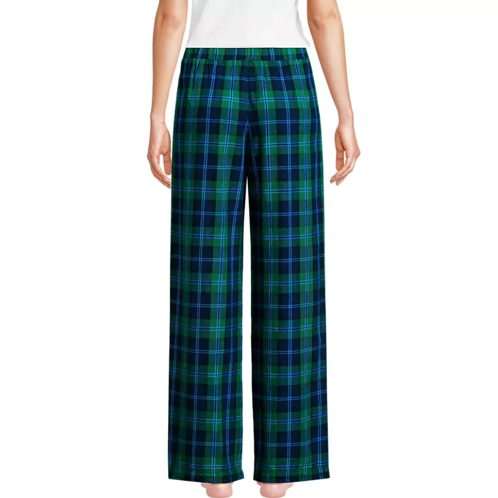 Women's Flannel Wide Leg Sleep Pants