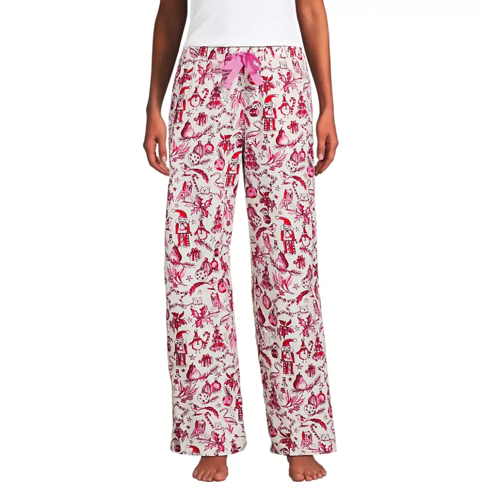 Women's Flannel Wide Leg Sleep Pants